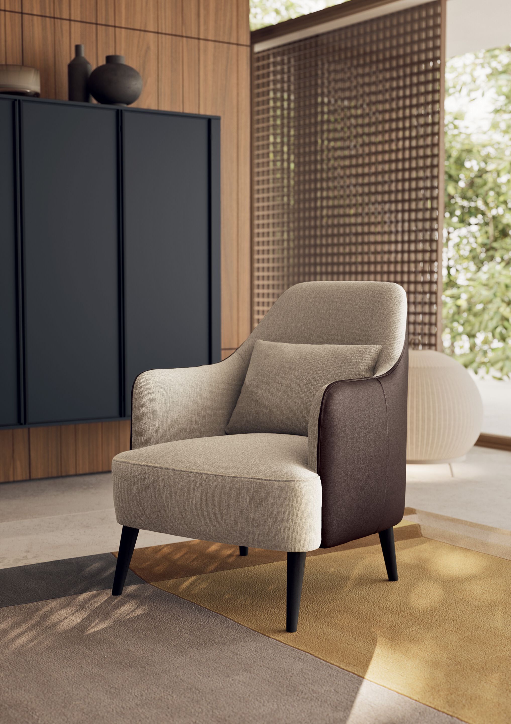 Тканевое кресло с подлокотниками Kico Living Complements ARCH-00062961 - Вид №1