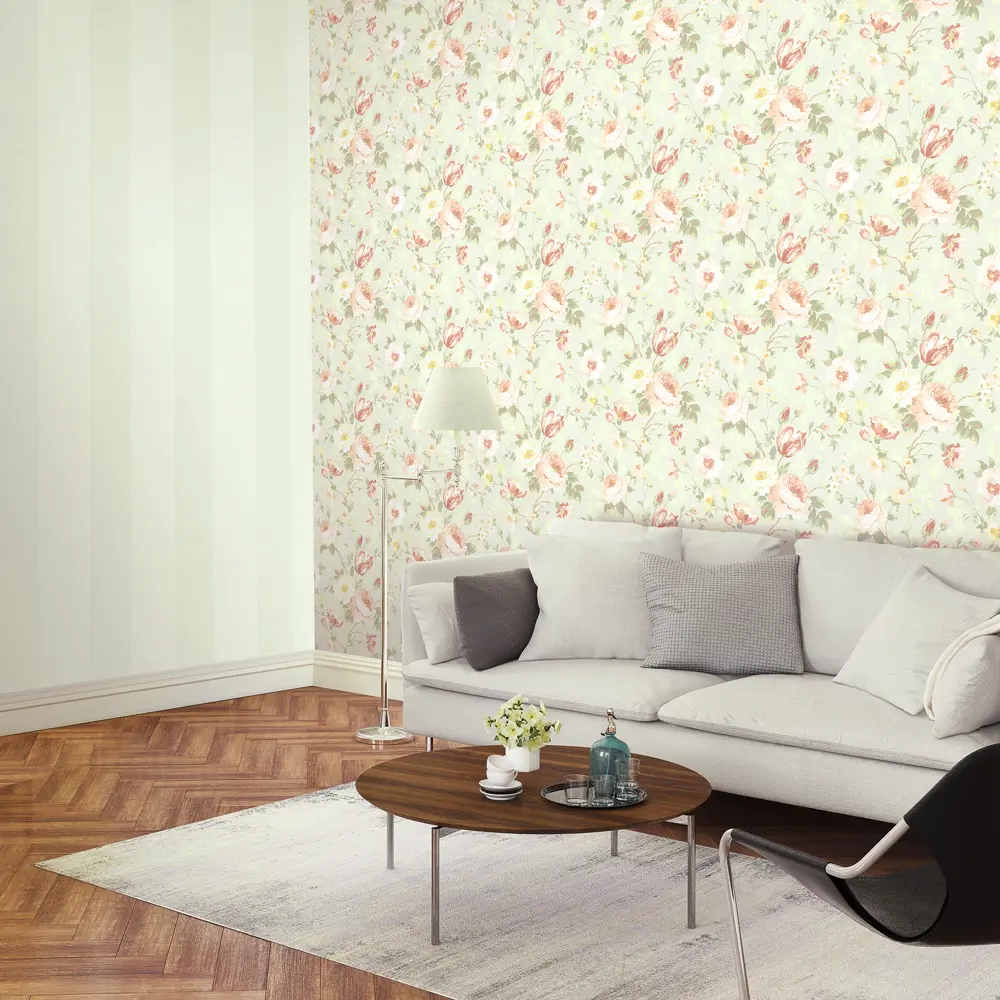 Обои Inspire Flower, виниловые на флизелиновой основе, цвет светло-серый, 1.06x10 м STLM-2102961 - Вид №3