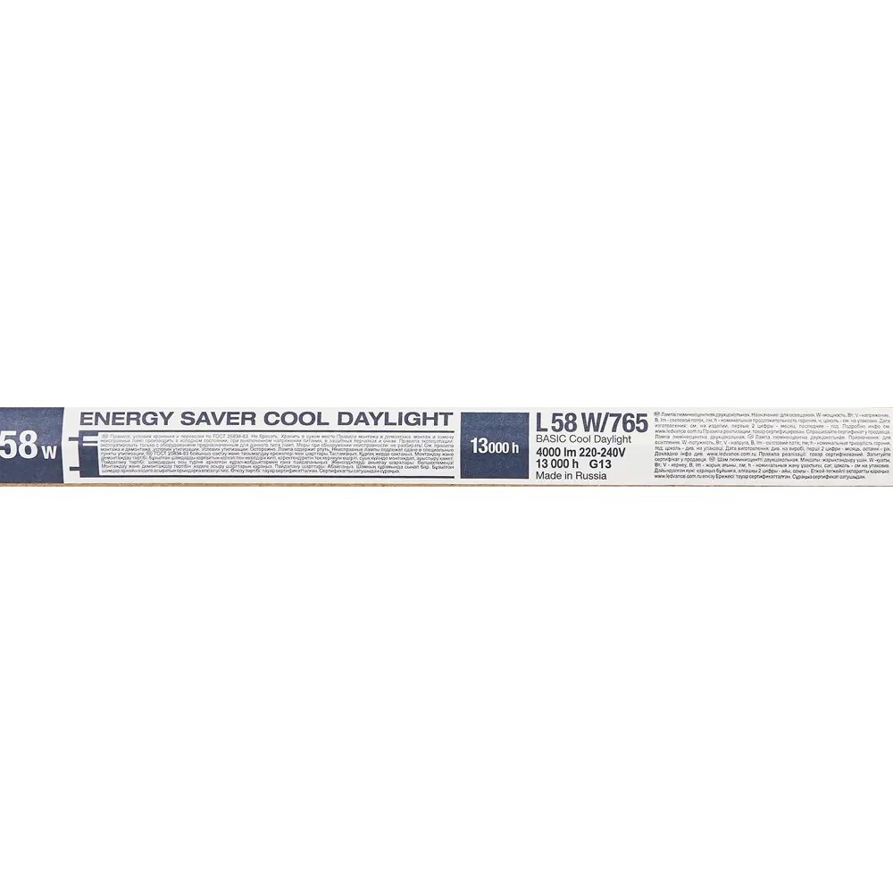 Лампа люминесцентная Osram G13 220 В 58 Вт цилиндр холодный белый цвет света STLM-2061716 - Вид №4