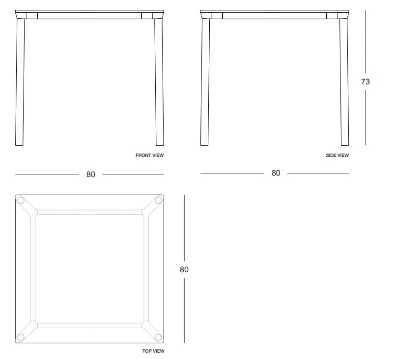Квадратный штабелируемый стол Plank Монца ARCH-00063465 - Вид №6