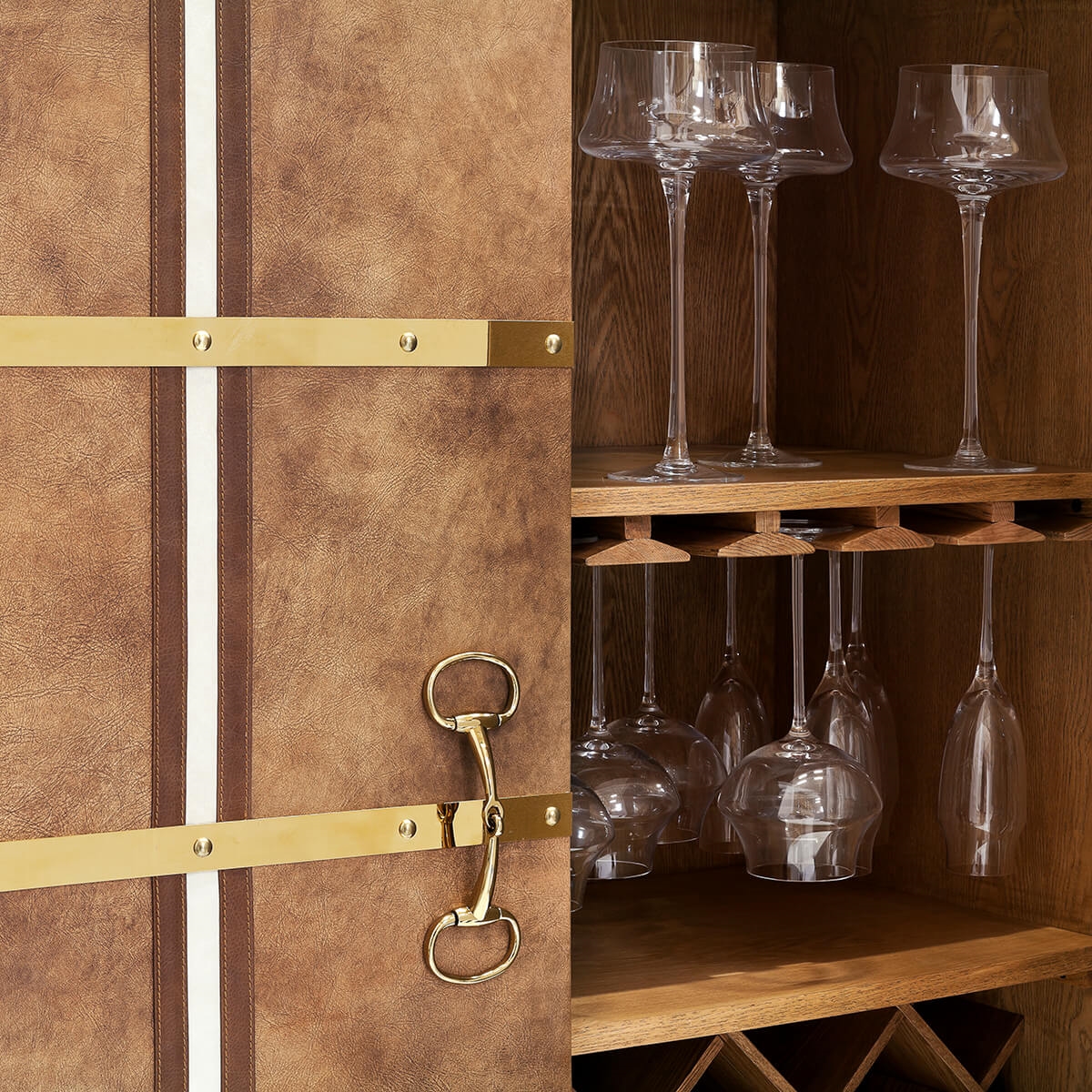 706072-A1 ABHIKA ШКАФ MASSY H180 108X48 SILVER/BROWN  - Вид №5