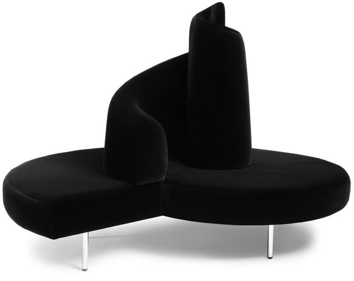 edra Изогнутый бархатный диван  Tat010  - Вид №1