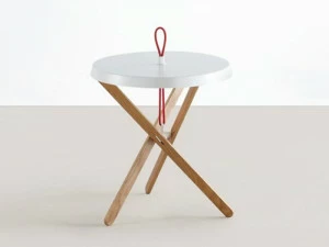 MOX Круглый журнальный столик из стали и дерева