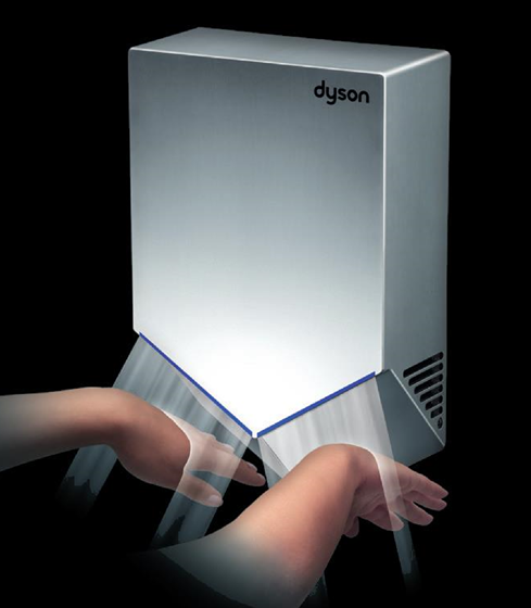 HU02 DYSON AIRBLADE Сушилка для рук электрическая корпус из никеля (307170-01 Англия) AIRBLADE HU02 - Вид №11