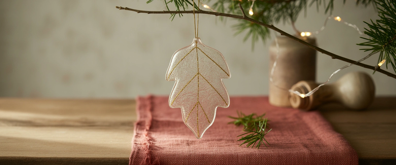 Елочная игрушка лист - Баннер категории