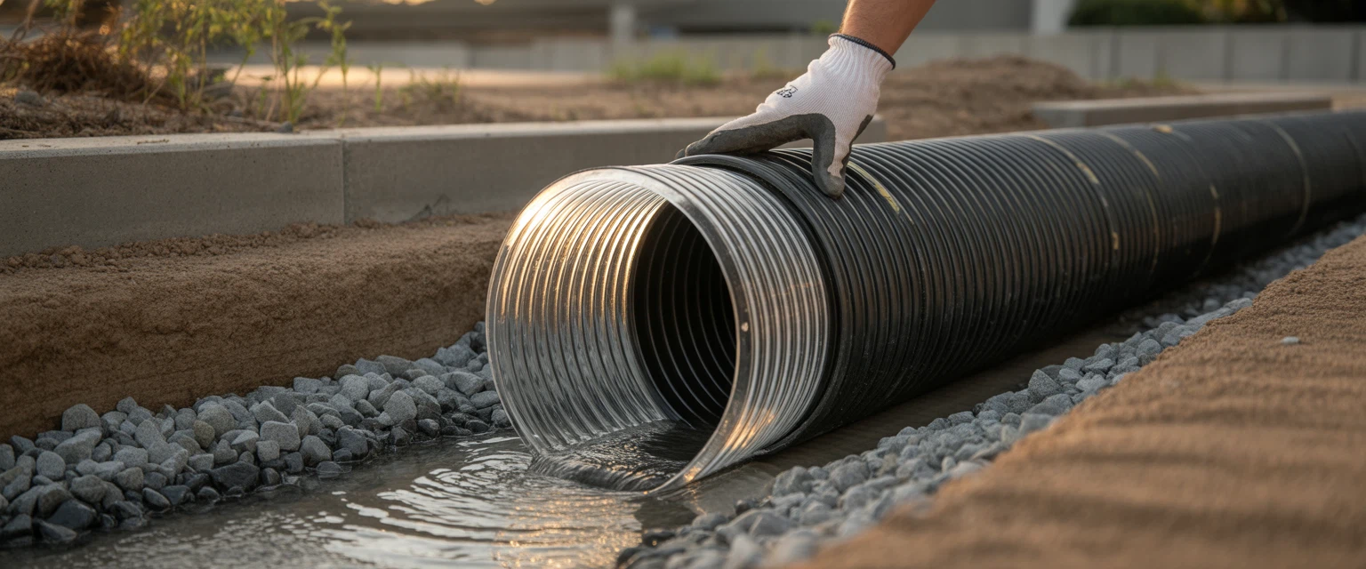 Гофрированные полиэтиленовые трубы (ПЭ) - Баннер категории