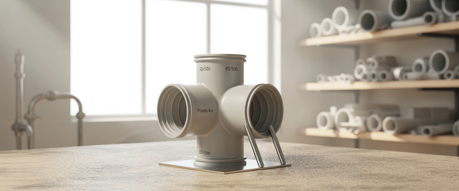 Крестовина двухплоскостная 45°/90° (50х50х50х50 мм) - Баннер категории