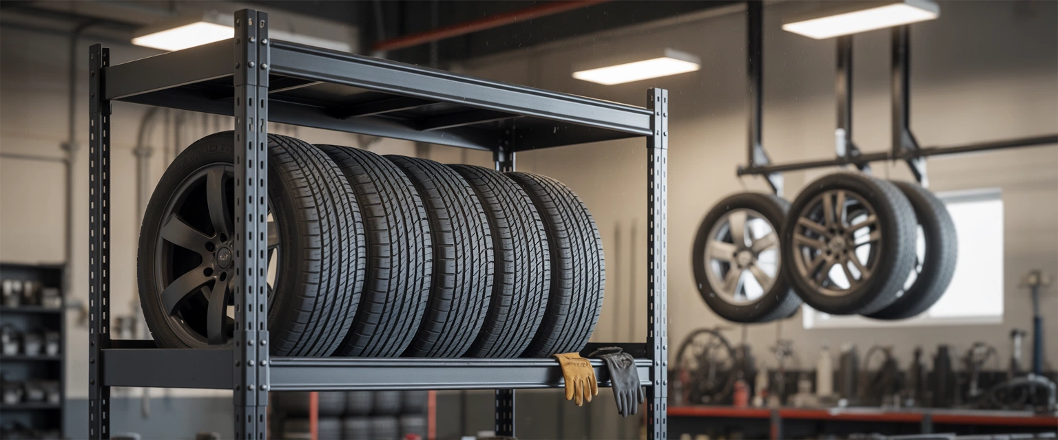 Стеллажи для хранения шин и колес - Баннер категории