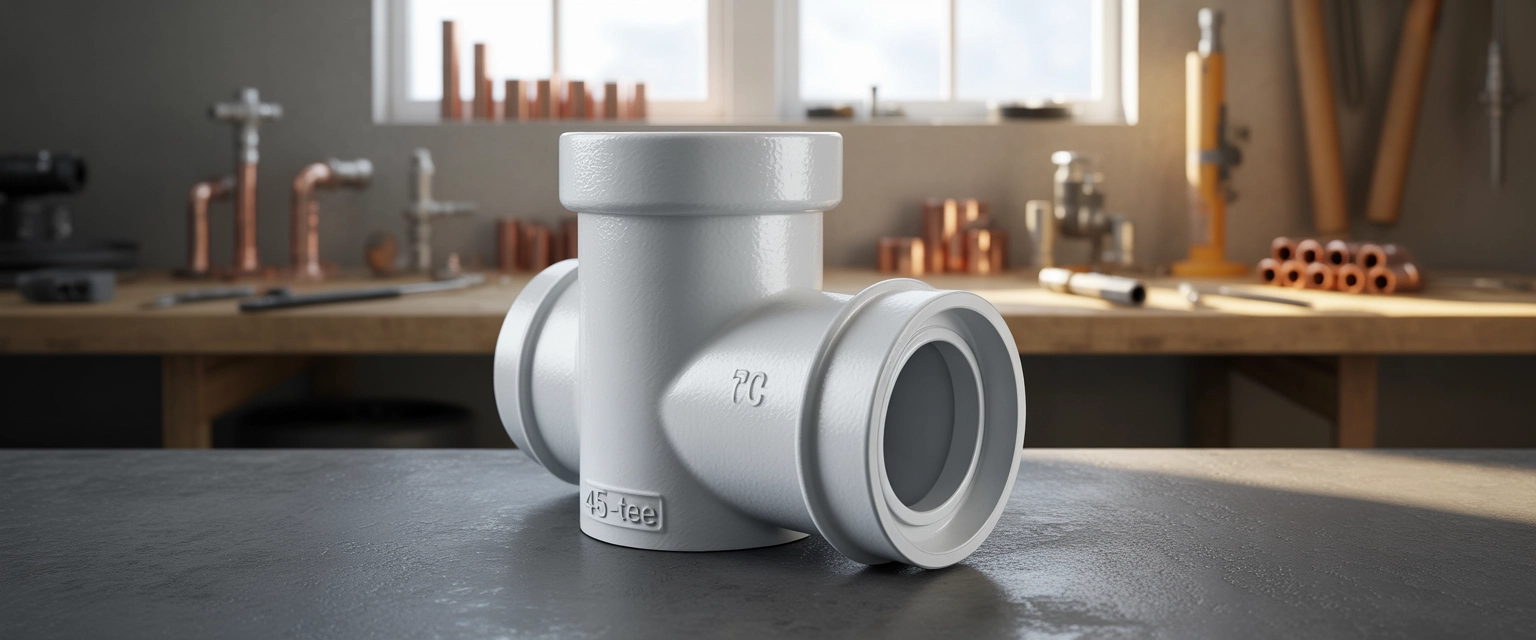 Тройник косой 45° канализационный - Баннер категории